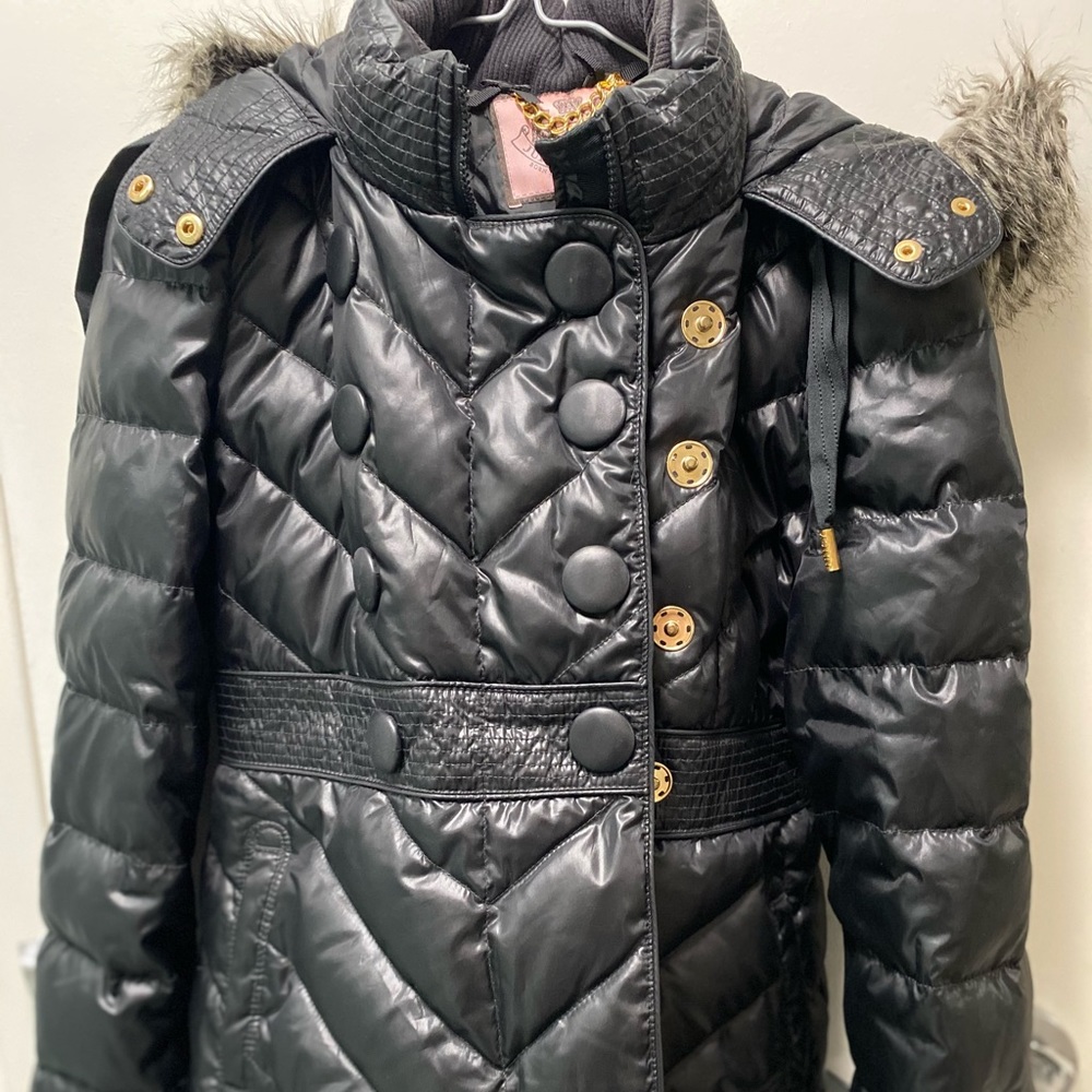 Black Juicy Couture Winter Coat Size Small